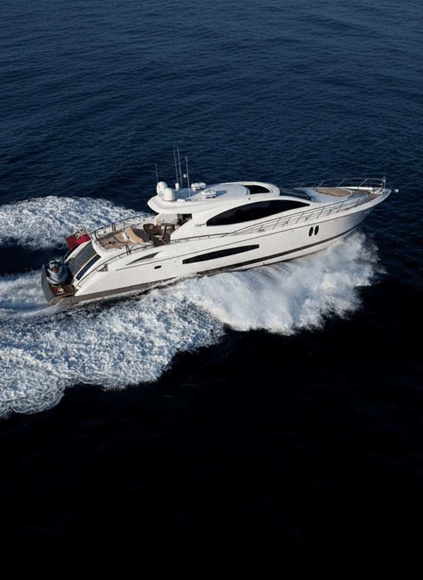 Profile view of Sans Regret cruising