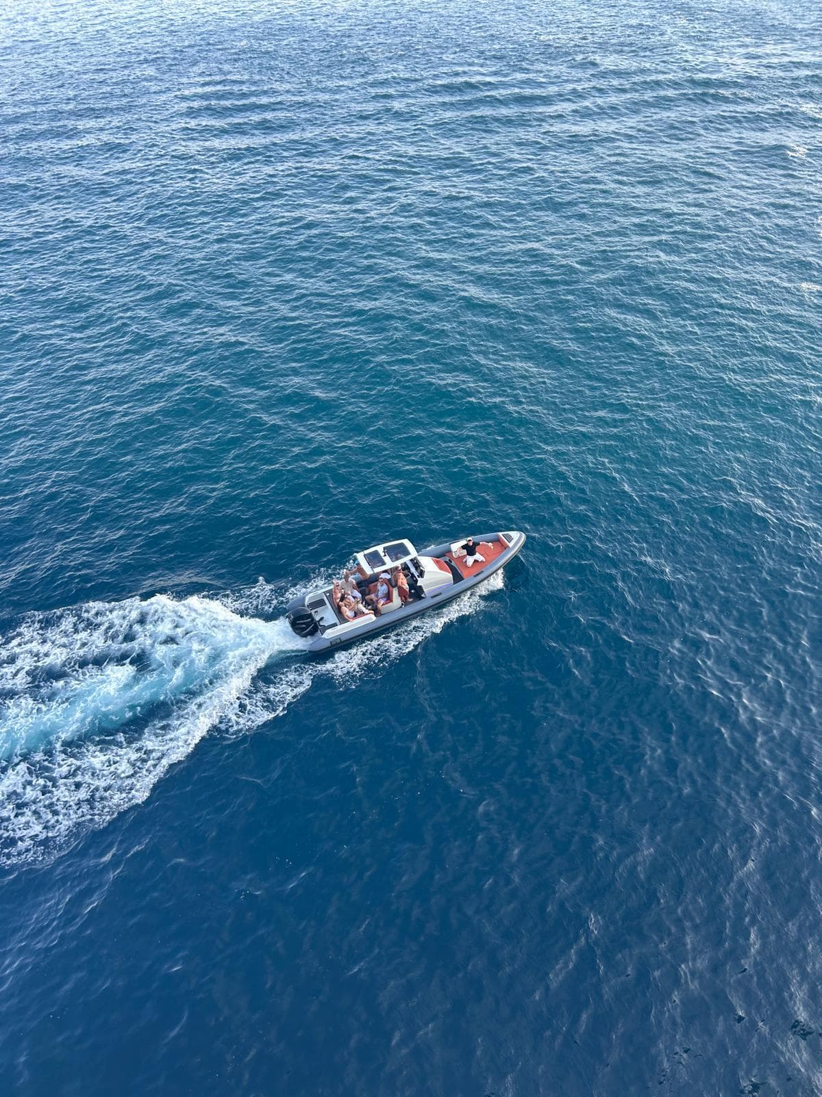 Petite Regret, the Urban Powerboats H9 tender, underway off the French Riviera